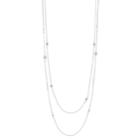 Lc Lauren Conrad Multi Strand Beaded Necklace, Women's, White