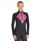 Women's Snow Angel Veluxe Paisley Quarter-zip Top, Size: Regular, Pink Other