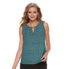 Women's Dana Buchman Metal Accent Sleeveless Top, Size: Xl, Turquoise/blue (turq/aqua)