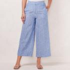 Women's Lc Lauren Conrad Linen-blend Wide Leg Beach Pants, Size: 12, Blue