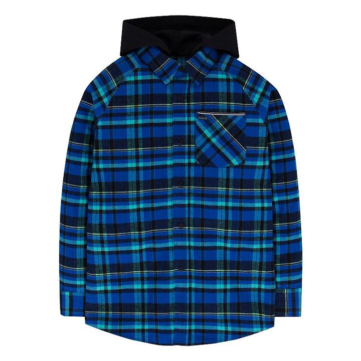 Boys 4-7 Hurley Hooded Button-down Flannel Shirt, Boy's, Size: 6, Oxford