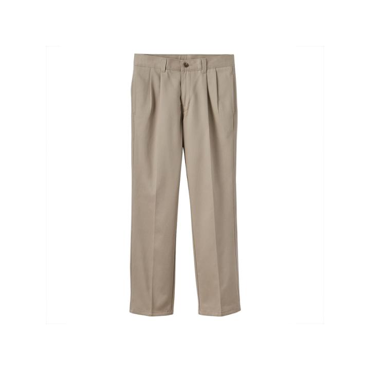 Boys 8-20 Chaps School Uniform Pleated Twill Pants, Boy's, Size: 10, Beig/green (beig/khaki)