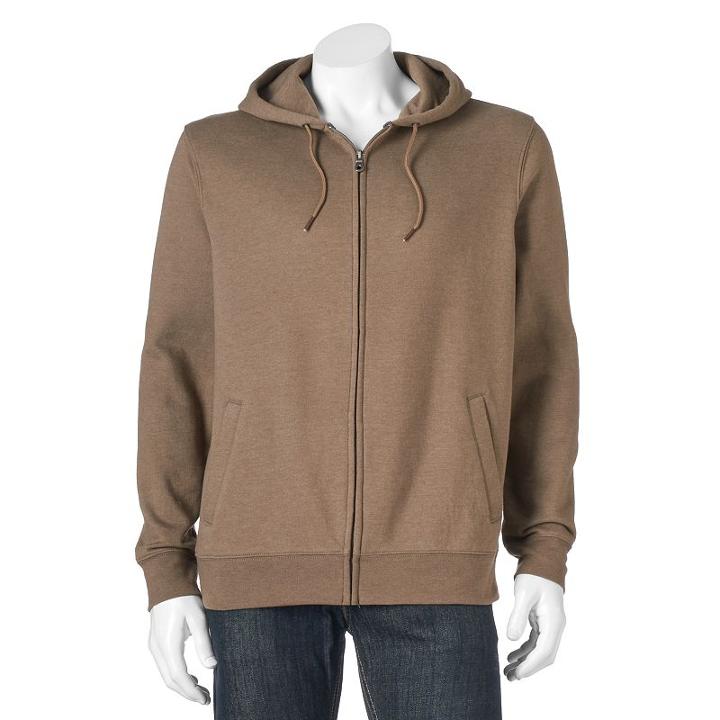 Men's Croft & Barrow&reg; Classic-fit Fleece Hoodie, Size: Xl, Lt Brown