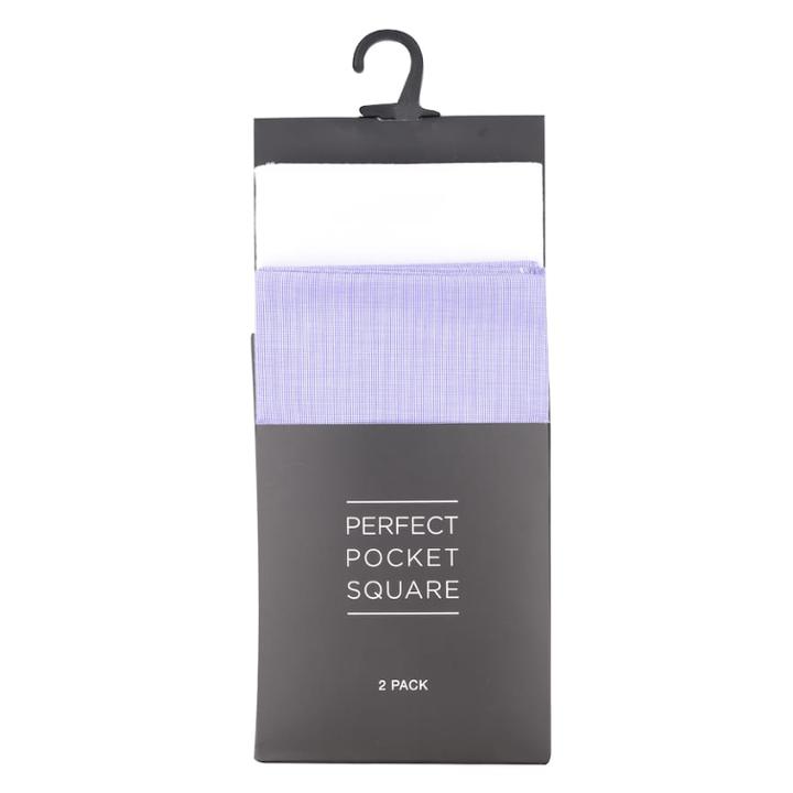 Men's 2-pack Pocket Squares, Purple