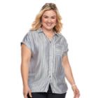 Plus Size Sonoma Goods For Life&trade; Dolman Shirt, Women's, Size: 4xl, Dark Blue