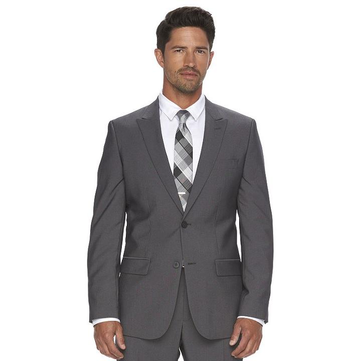 Men's Apt. 9&reg; Extra-slim Fit Stretch Suit Jacket, Size: 42 - Regular, Med Grey