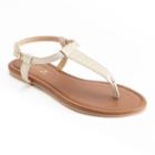Apt. 9&reg; Women's Kiki Silhouette Thong Sandals, Size: Large, Gold