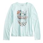 Girls 7-16 & Plus Size Mudd&reg; Long Sleeve Graphic Tee, Size: 14 1/2, Light Blue