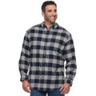 Big & Tall Croft & Barrow&reg; True Comfort Classic-fit Flannel Button-down Shirt, Men's, Size: Xl Tall, Med Grey