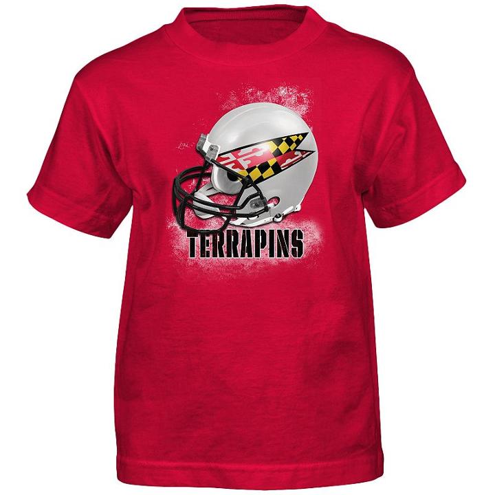 Boys 4-7 Maryland Terrapins Helmet Tee, Boy's, Size: L(7), Red