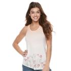 Juniors' Mudd&reg; Racerback Tank Top, Girl's, Size: Large, White Oth