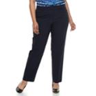 Plus Size Apt. 9&reg; Torie Modern Fit Straight-leg Dress Pants, Women's, Size: 18 W, Dark Blue