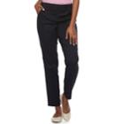 Women's Croft & Barrow&reg; Classic Pull-on Tapered-leg Jeans, Size: Large, Dark Blue