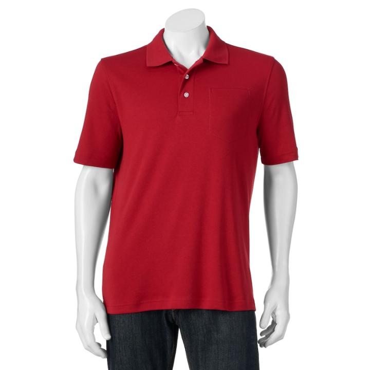 Men's Croft & Barrow&reg; Signature Tailored-fit Polo, Size: Large, Med Red
