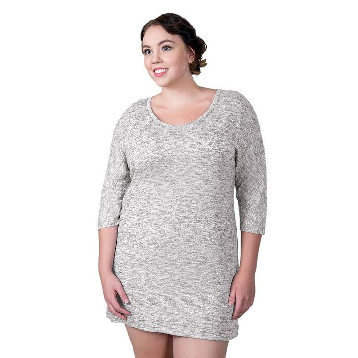 Plus Size Soybu Rosa Tunic Dress, Women's, Size: 3xl, Light Grey