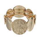 Dana Buchman Textured Circle Stretch Bracelet, Women's, Gold
