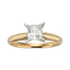 Princess-cut Igl Certified Diamond Solitaire Engagement Ring In 14k Gold (1 Ct. T.w.), Women's, Size: 5.50, White