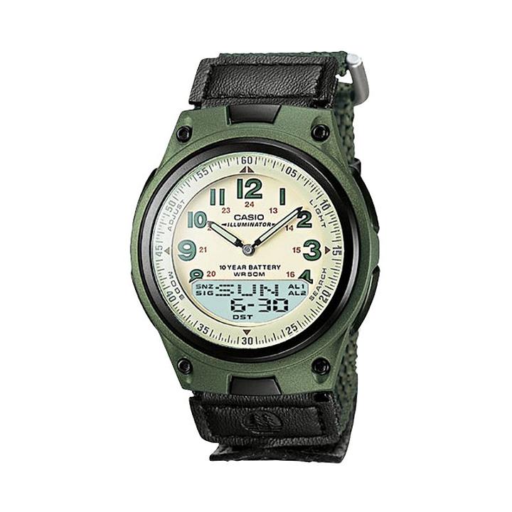 Casio Men's Illuminator World Time Analog & Digital Databank Chronograph Watch, Black