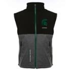 Men's Franchise Club Michigan State Spartans Fusion Softshell Vest, Size: Medium, Black