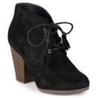 Journee Collection Wen Women's Lace-up Ankle Boots, Girl's, Size: Medium (9), Black