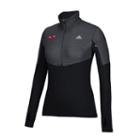 Women's Adidas Chicago Bulls Team Logo 1/2-zip Pullover, Size: Small, Black