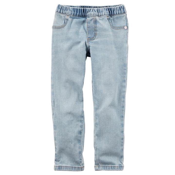 Toddler Girl Carter's Light Wash Denim Jogger Pants, Size: 5t, Blue Other