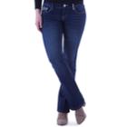 Juniors' Amethyst Curvy Slim Bootcut Jeans, Teens, Size: 13, Dark Blue