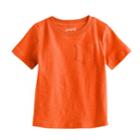 Baby Boy Jumping Beans&reg; Slubbed Pocket Tee, Size: 9 Months, Med Orange