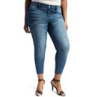 Juniors' Plus Size Crave Slimming Skinny Jeans, Girl's, Size: 16 W, Dark Blue