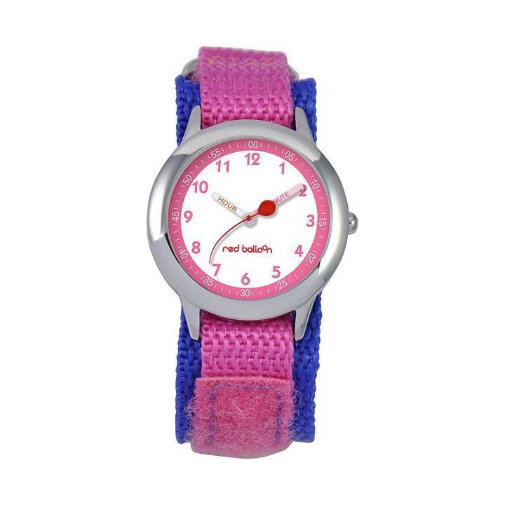 Red Balloon Kids' Time Teacher Watch, Girl's, Pink, Durable