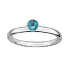 Stacks And Stones Sterling Silver Blue Topaz Stack Ring, Women's, Size: 8, Grey
