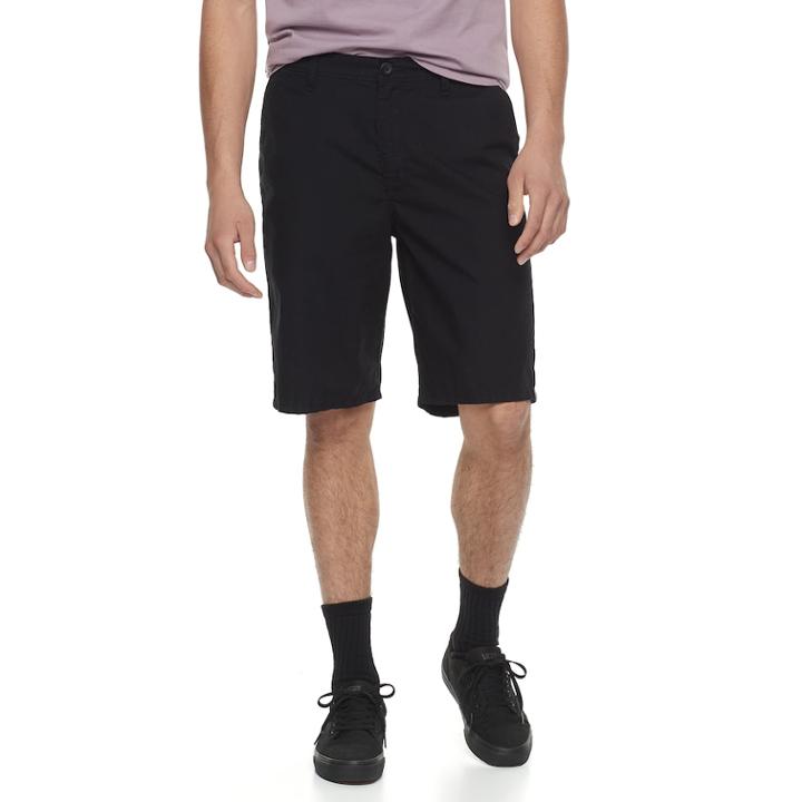 Men's Vans Splitter Slim-fit Chino Shorts, Size: 36, Black