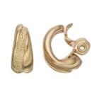 Napier Textured Twist Hoop Clip-on Earrings, Women's, Gold