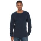 Men's Sonoma Goods For Life&trade; Classic-fit Soft-touch Stretch Thermal Henley, Size: Small, Blue