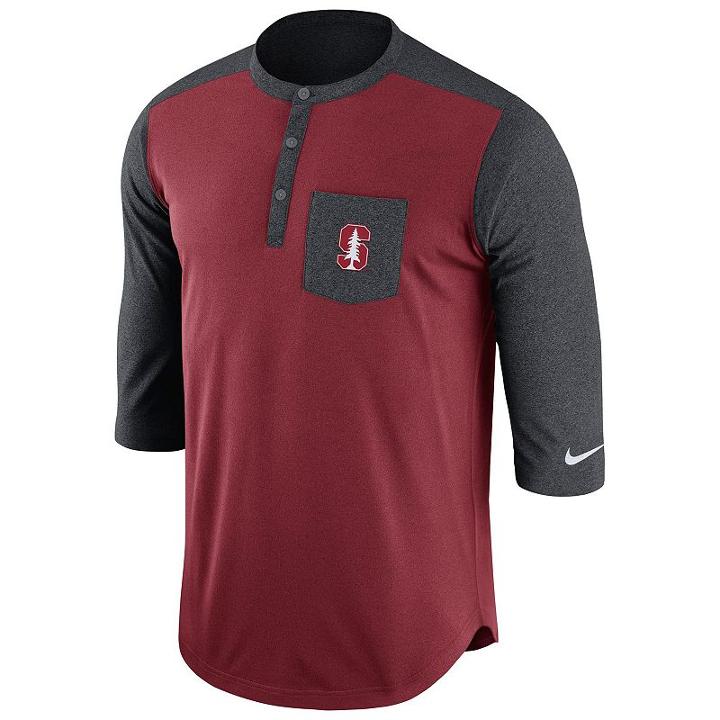 Men's Nike Stanford Cardinal Dri-fit Touch Henley, Size: Small, Ovrfl Oth