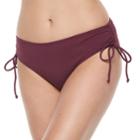 Women's Apt. 9&reg; Side Tie Scoop Bikini Bottoms, Size: Medium, Drk Purple