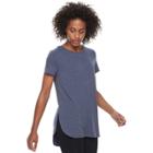Women's Tek Gear&reg; High Slit Tunic Tee, Size: Large, Dark Blue