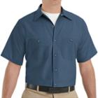 Men's Red Kap Classic-fit Industrial Button-down Work Shirt, Size: Small, Blue, Durable