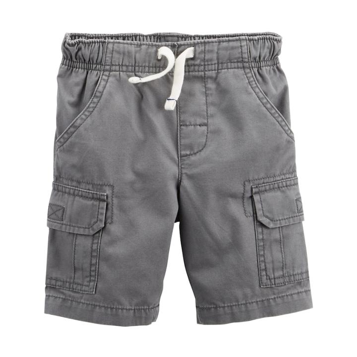 Boys 4-8 Carter's Pull On Cargo Shorts, Size: 4/5, Grey