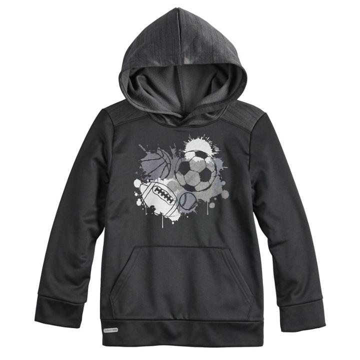 Boys 4-12 Jumping Beans&reg; Active Sports Pullover Hoodie, Size: 12, Black