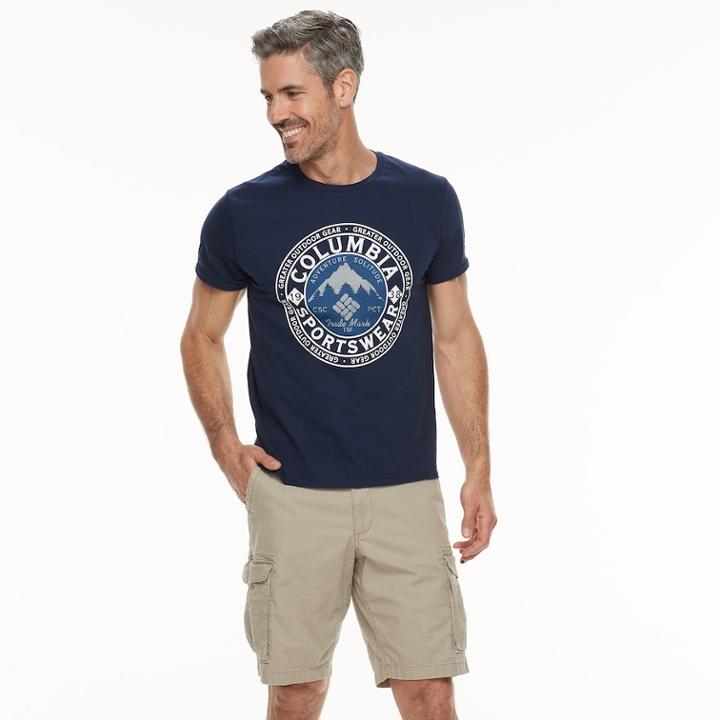 Men's Columbia Altitude Logo Graphic Tee, Size: Xxl, Dark Blue