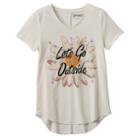Girls 7-16 & Plus Size Mudd&reg; Seamed Back High-low Hem Graphic Tee, Girl's, Size: 18 1/2, White Oth