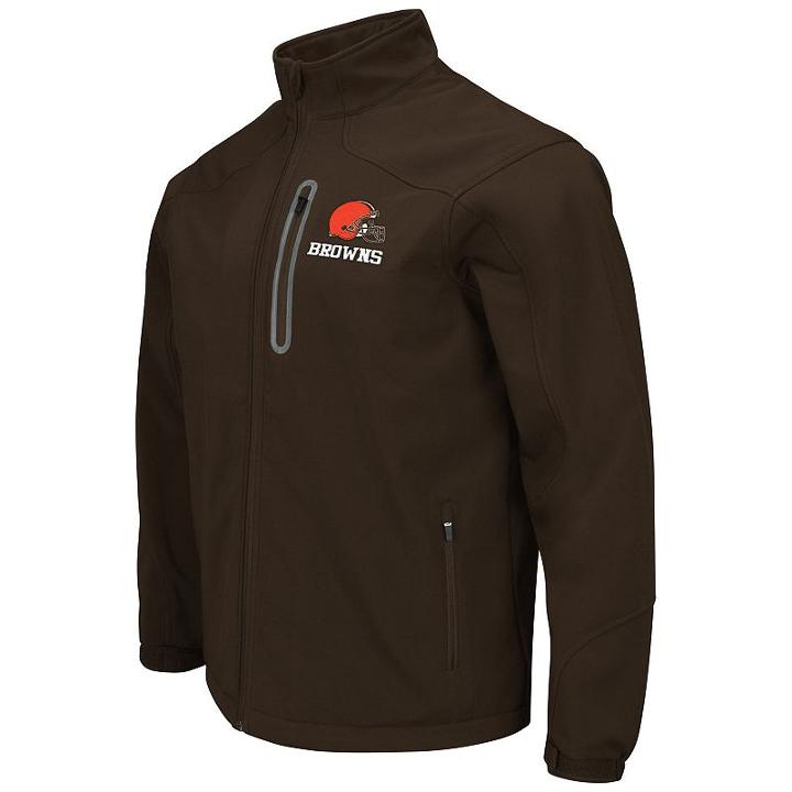 Men's Cleveland Browns Softshell Jacket, Size: Medium, Brown