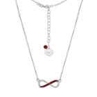 Virginia Tech Hokies Sterling Silver Crystal Infinity Necklace, Women's, Size: 18, Purple