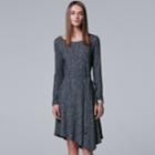 Women's Simply Vera Vera Wang Asymmetrical Shift Dress, Size: Large, Blue (navy)