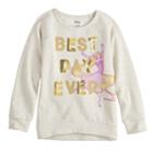 Disney's Rapunzel Toddler Girl Best Day Ever Glitter & Sequin Graphic Pullover By Jumping Beans&reg;, Size: 4t, Lt Beige