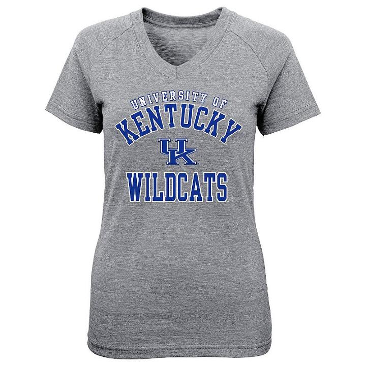 Girls 4-6x Kentucky Wildcats University Stack Tee, Girl's, Size: M(5/6), Med Grey
