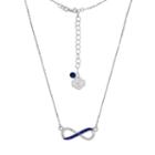 Penn State Nittany Lions Sterling Silver Crystal Infinity Necklace, Women's, Size: 18, Blue