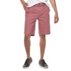 Men's Sonoma Goods For Life&trade; Flexwear Flat-front Twill Shorts, Size: 33, Red