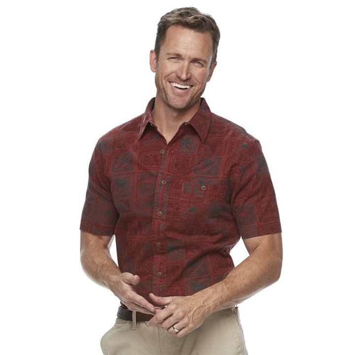Men's Croft & Barrow&reg; Classic-fit Stretch Crosshatch Button-down Shirt, Size: Xxl, Orange